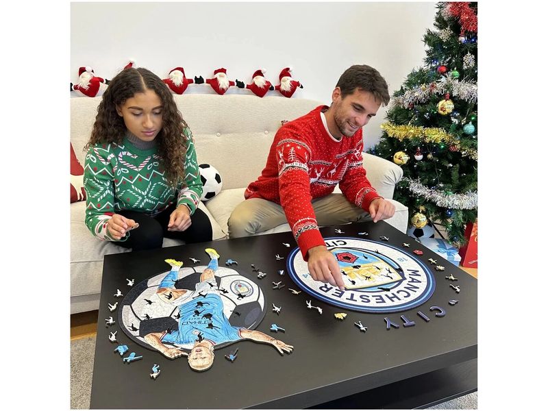 Iconic Puzzle Man City FC – Erling Haaland Offizielles Holzpuzzle, Grösse M