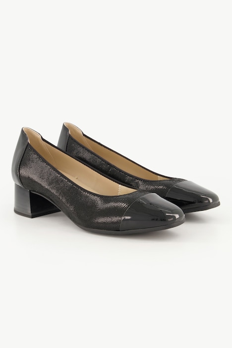 Caprice Leder-Pumps, Prägung, Wechselfußbett, Weite H