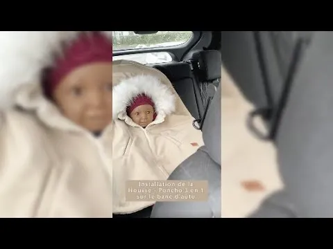 Gustine Housse Siège d'Auto  Poncho 3 en 1 - Tan