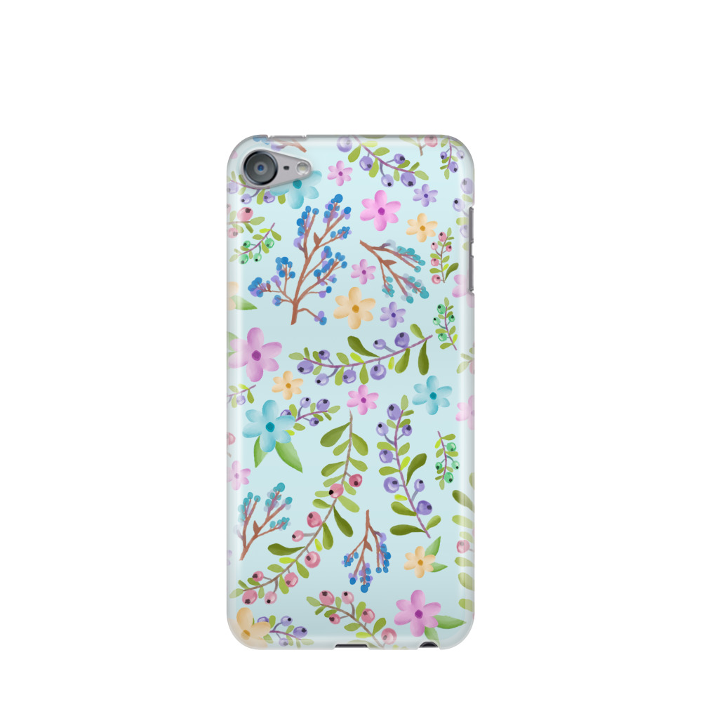 iPod Touch 7G Gummi Hülle Beerenblüte - Versch. Farben