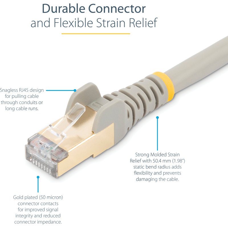 StarTech.com Câble réseau Ethernet RJ45 Cat6 de 7 m - Gris