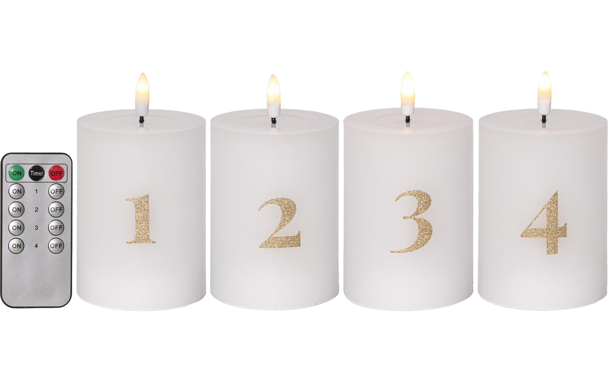 Parforce Traditional Hunting LED-Kerze »Set Pillar, Indoor, 18598 cm, 4 Stück«
