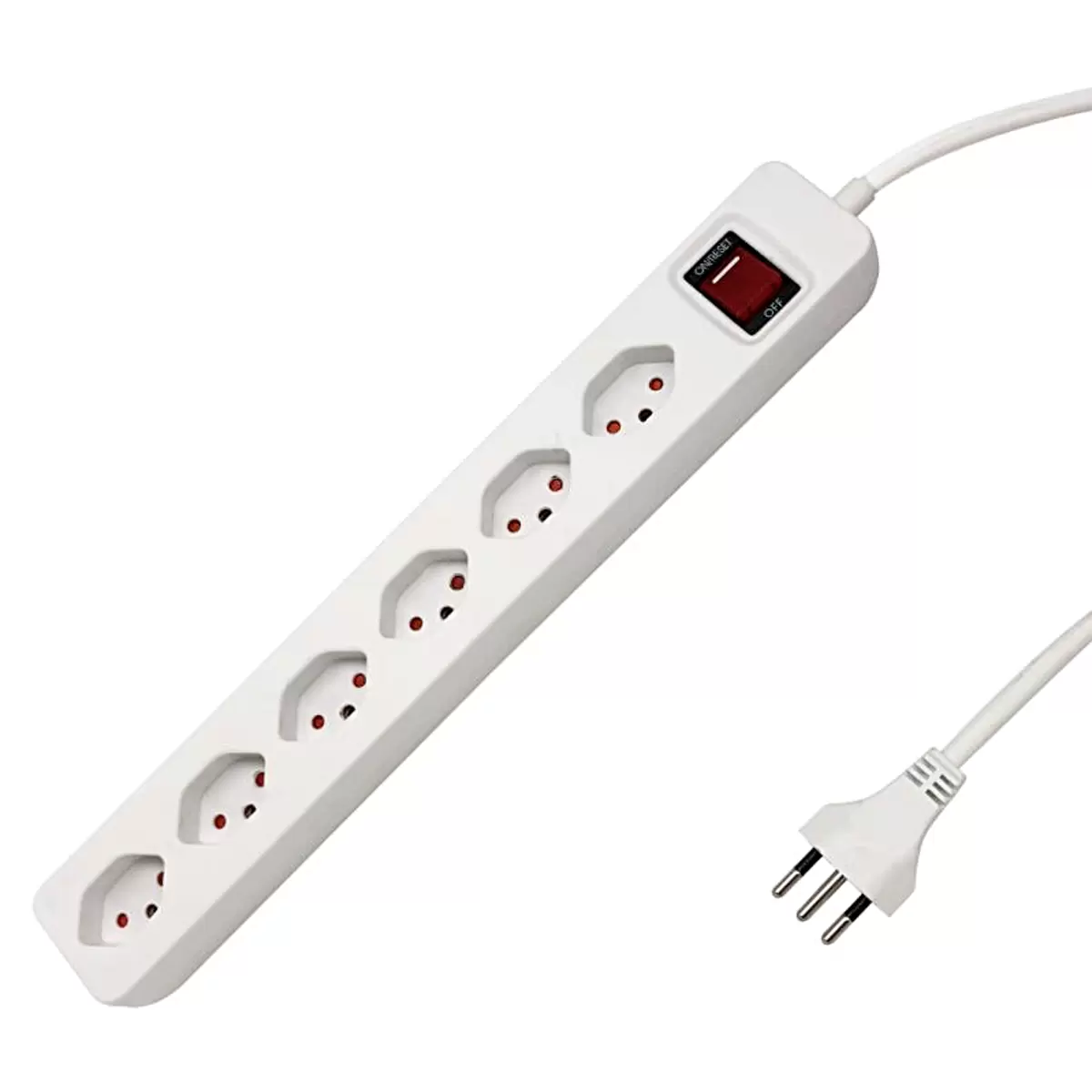 Steckdosenleiste 6xT13 Quer Plus weiss