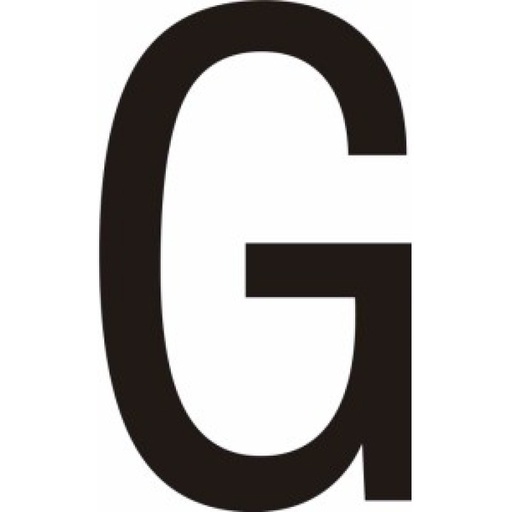 Lettres adhésives en vinyle noir A - à - Z - Lot de 10