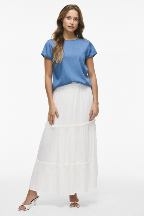 Vila blauwe dames blouse