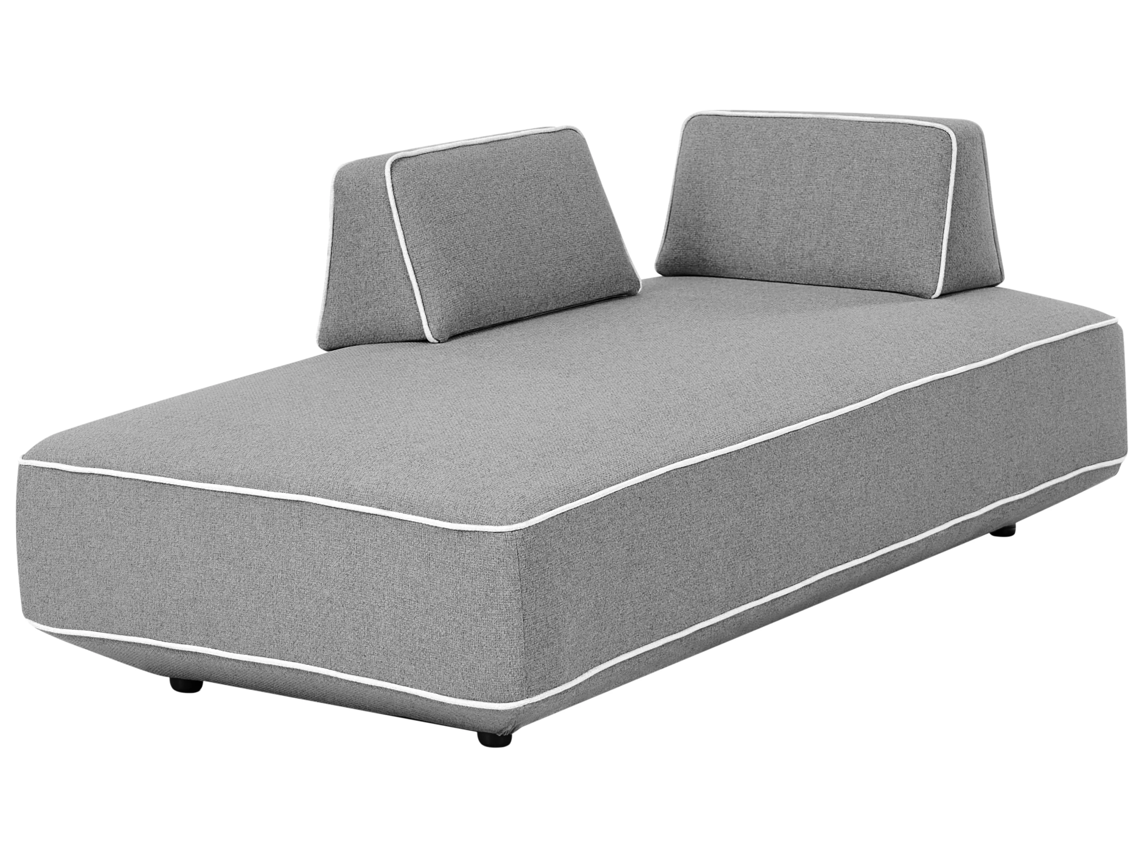 Chaise longue SEILLANS Stof Grijs
