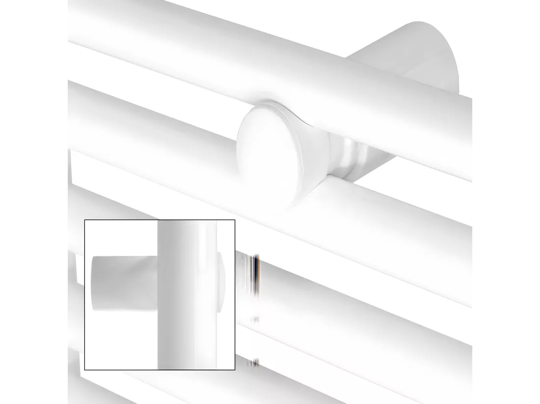Radiateur de salle de bain Sahara raccord latéral sèche-serviettes blanc 50x120c