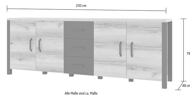 Home affaire Sideboard »Olin« Breite 220cm