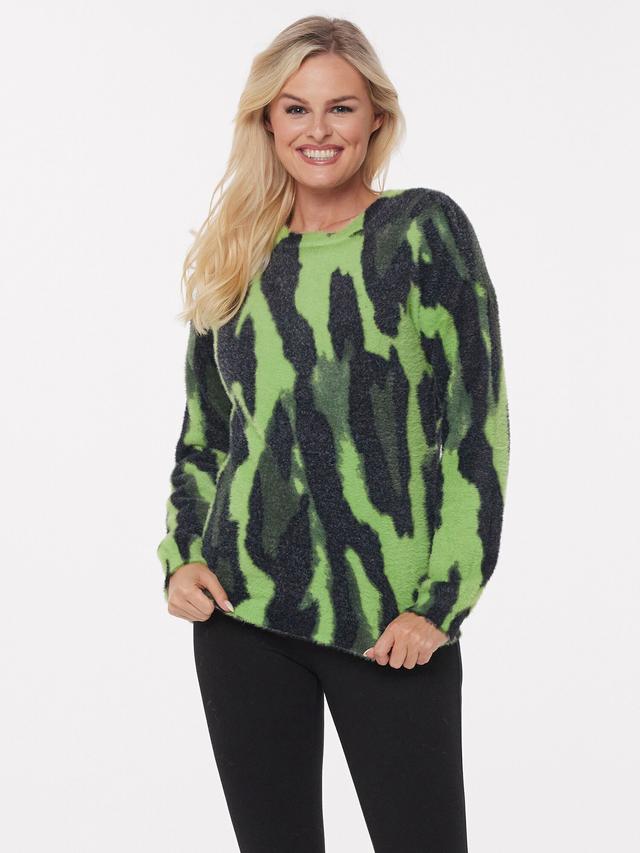 Pullover Flauschgarn Druck