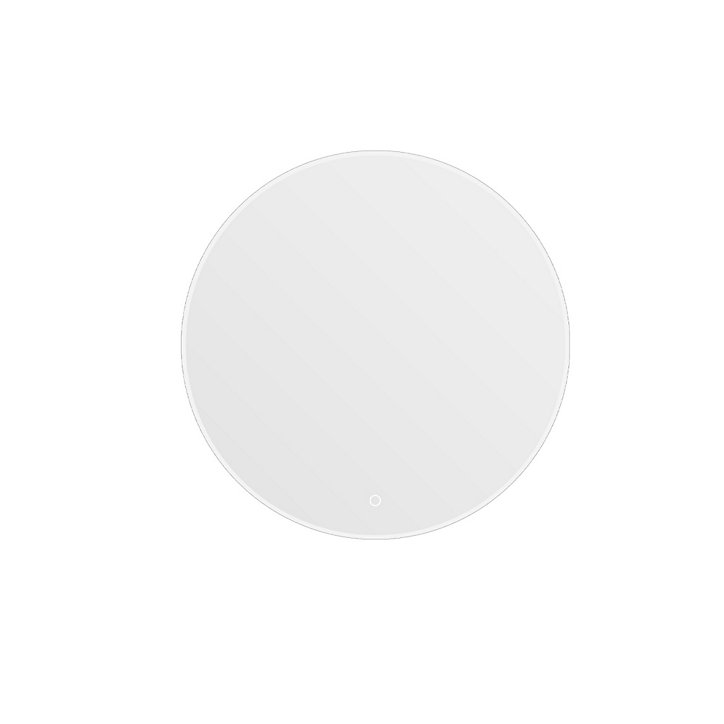 Miroir de salle de bains lumineux LED rond, Ø120 cm, argenté, MPGlass Bishop