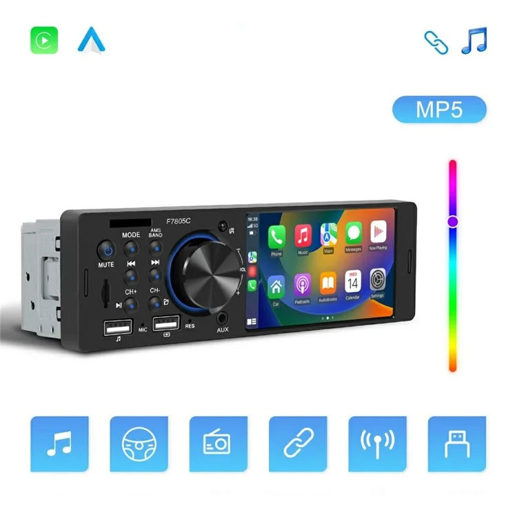 Digitales Auto KFZ Bluetooth 1DIN Radio mit 4.1