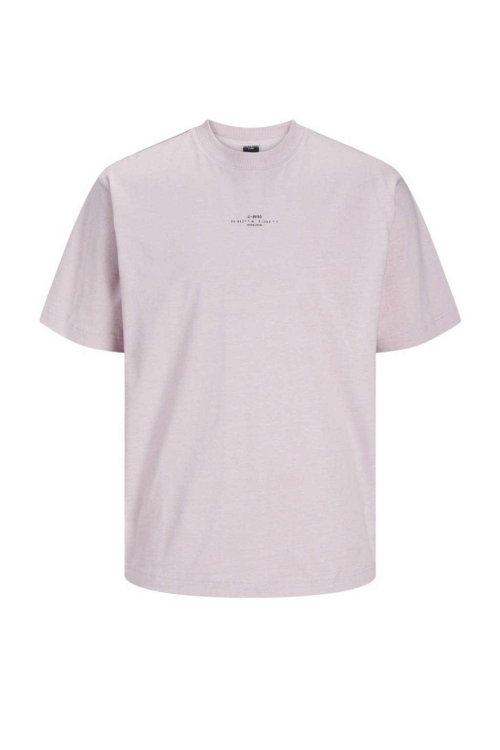 JACK & JONES T-shirt JCOSOLARRIZE met backprint zachtlila