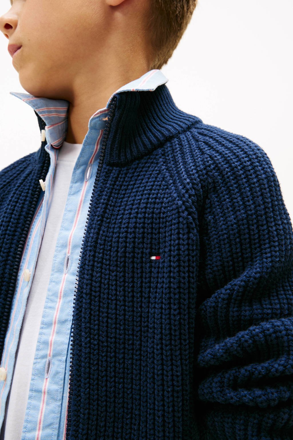 Tommy Hilfiger gebreid vest donkerblauw