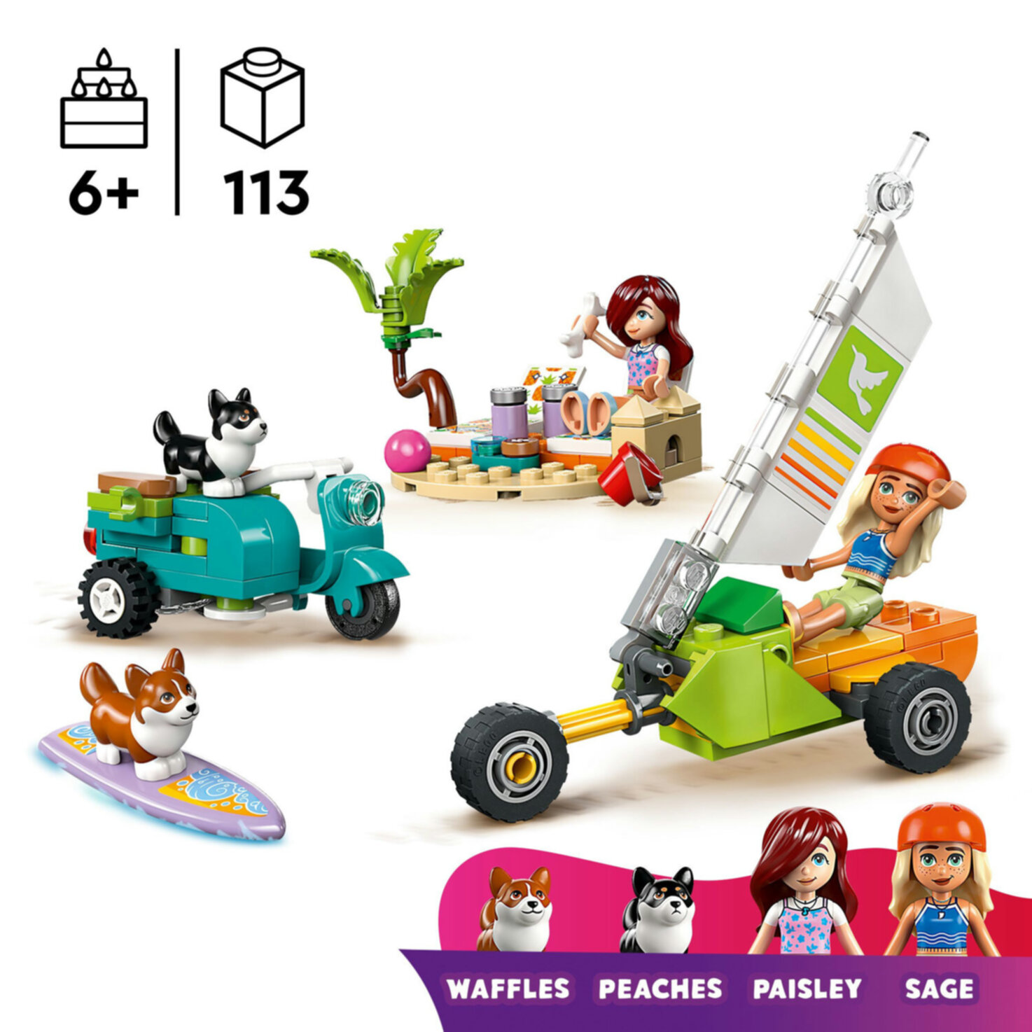 LEGO® Friends 42641 Strandabenteuer mit Hunden ab 6 Jahren