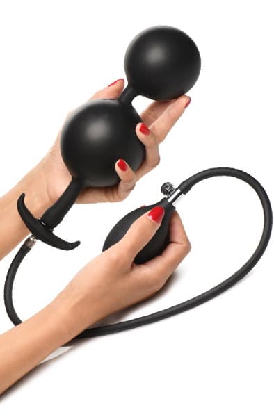 Master Series Inflatable Silicone Anal Plug Oppblåsbar analplugg
