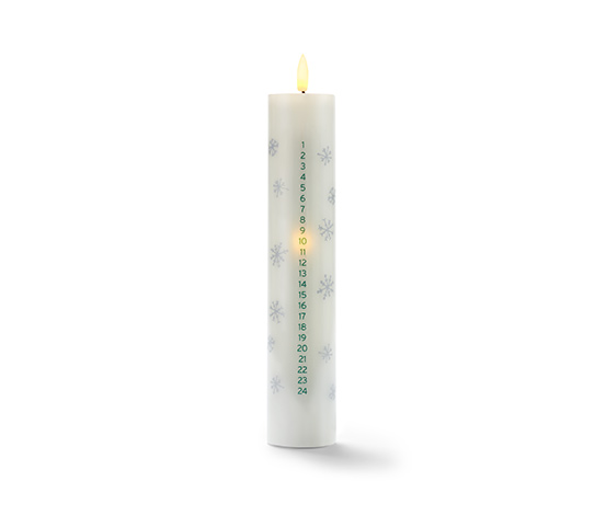 LED-Echtwachs-Adventskalenderkerze