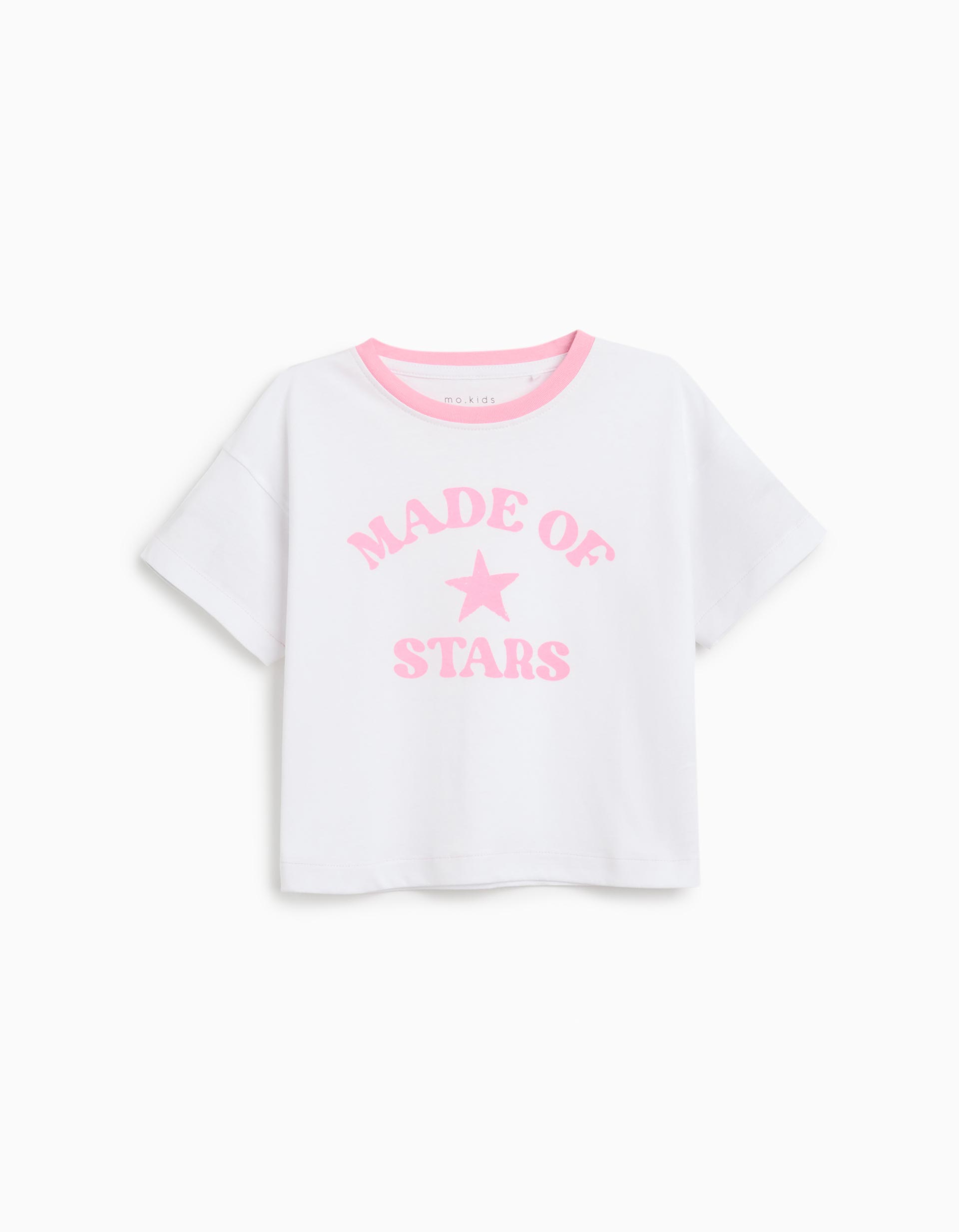 T-shirt Print, Menina, Rosa