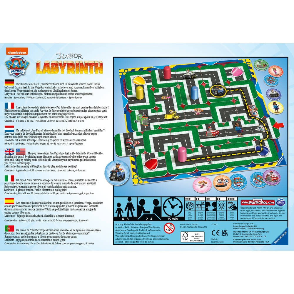 Ravensburger PAW Patrol junior labyrinth kinderspel