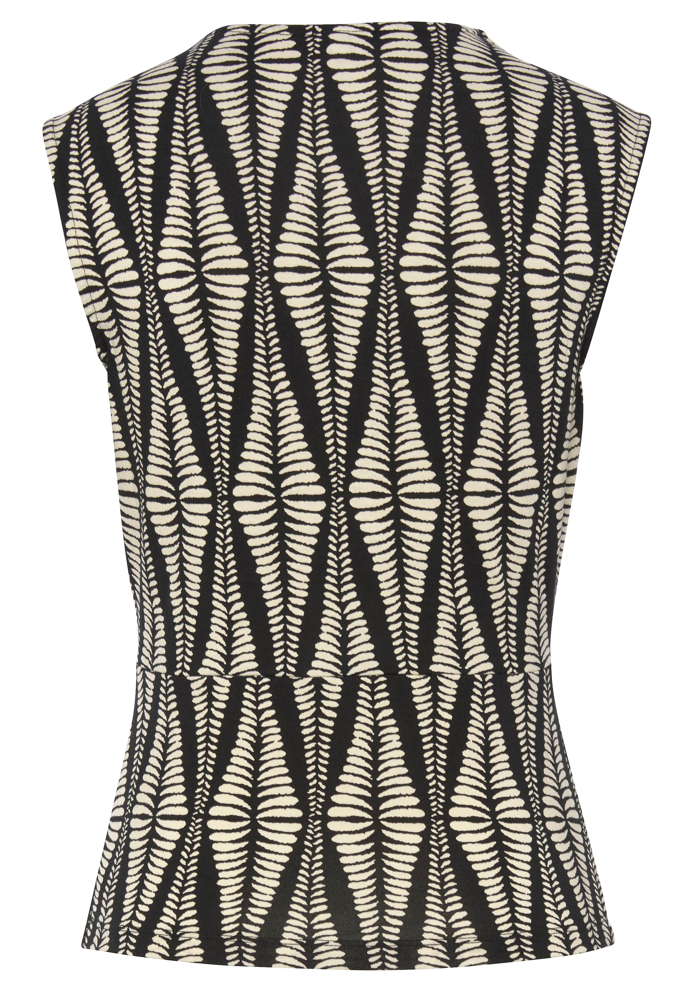 LASCANA Shirttop mit Raffungen an der Schulter, Jerseytop mit Alloverprint