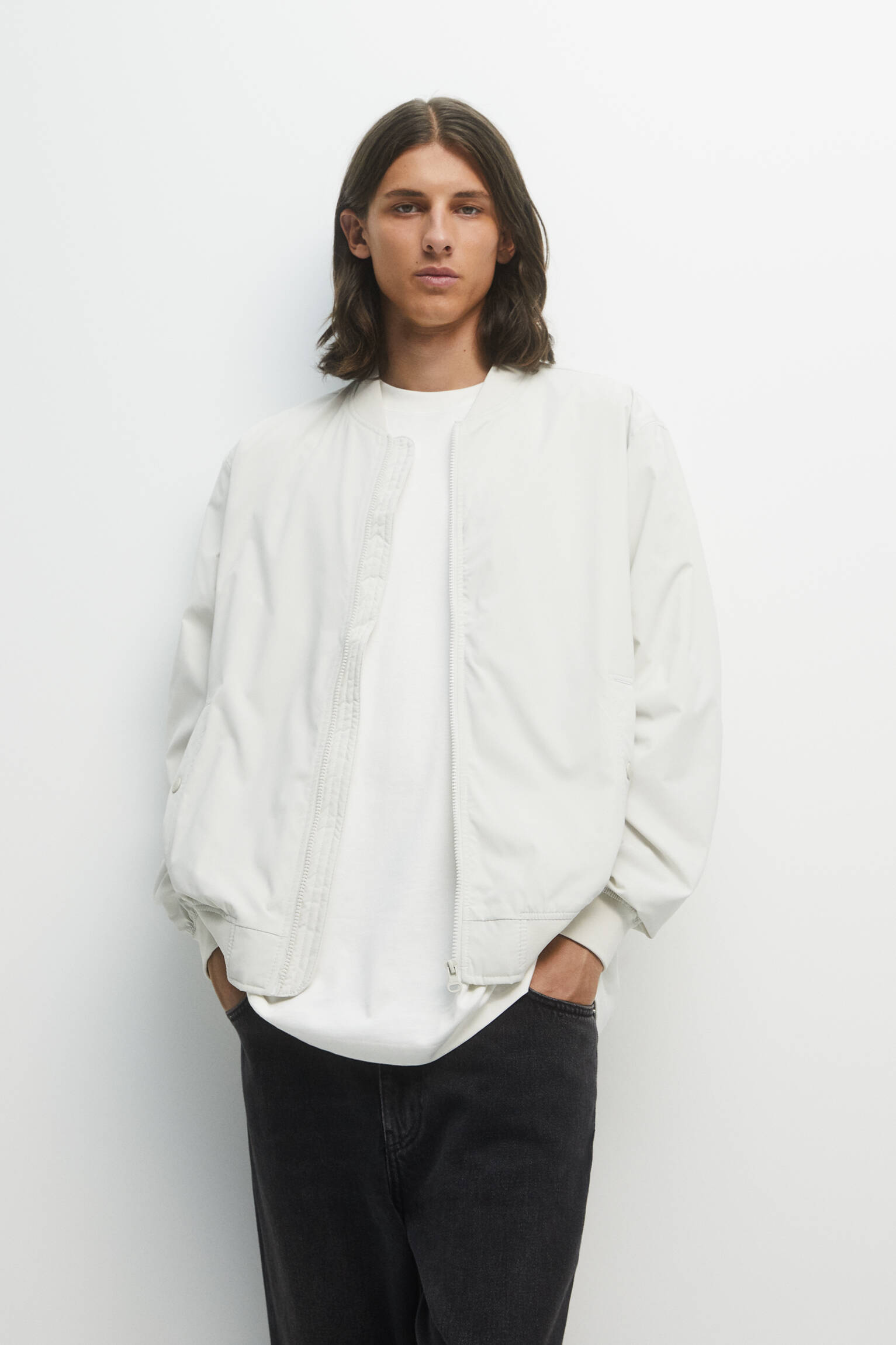BENGALA BOMBER LEVE - BRANCA OFF-WHITE