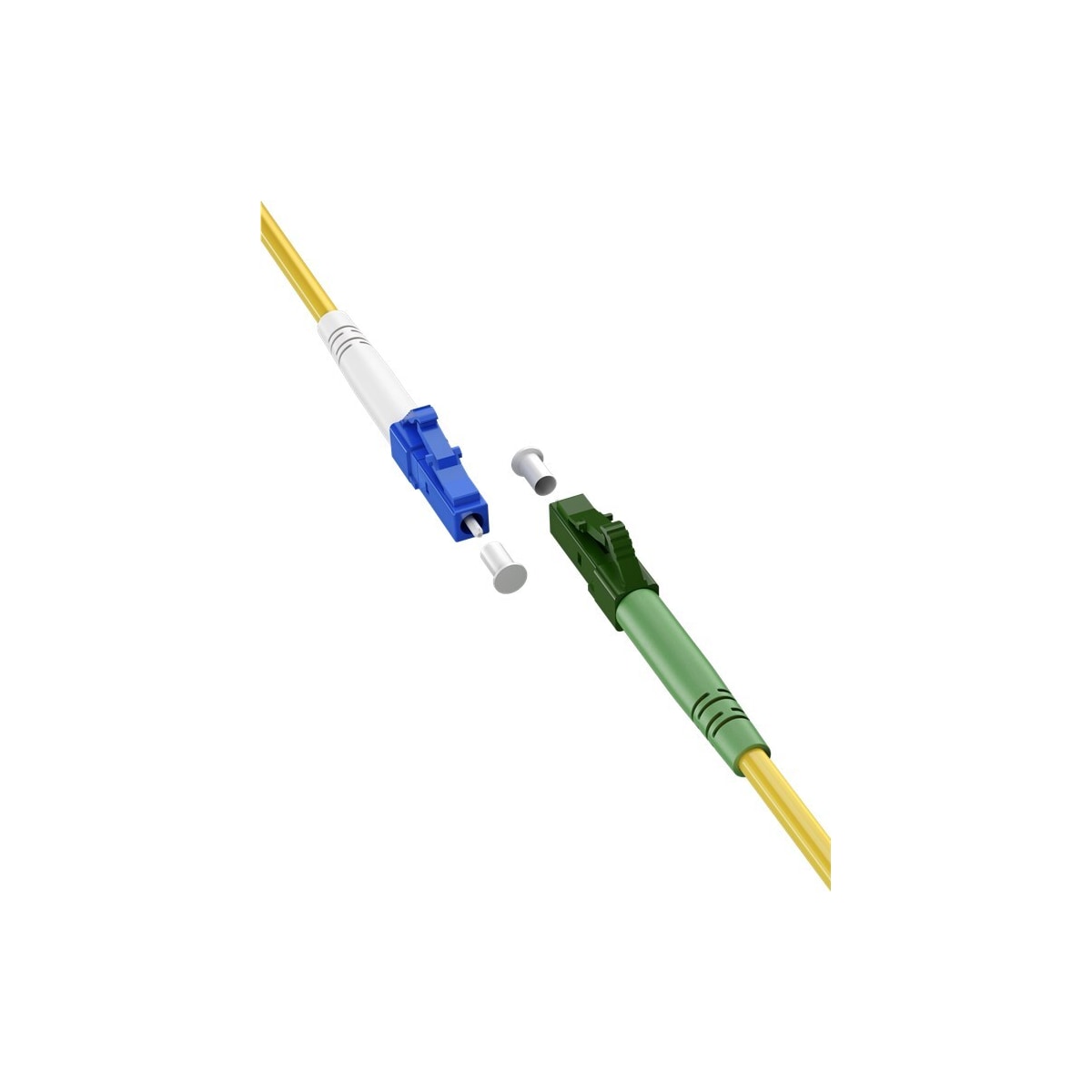 Fiberoptisk kabel (FTTH), Singlemode (OS2) Gul, Gul (Simplex), 5 m