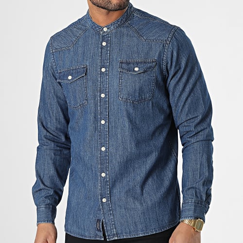 Chemise Jean A Manches Longues 20715006 Bleu Denim