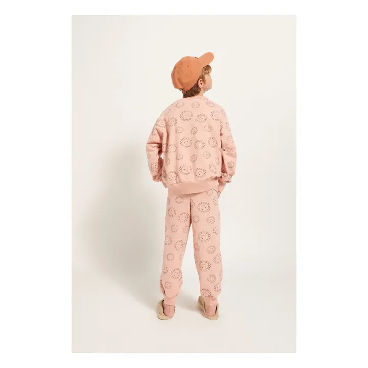 Weekend House Sweat Fleurs Coton Bio | Rose pâle
