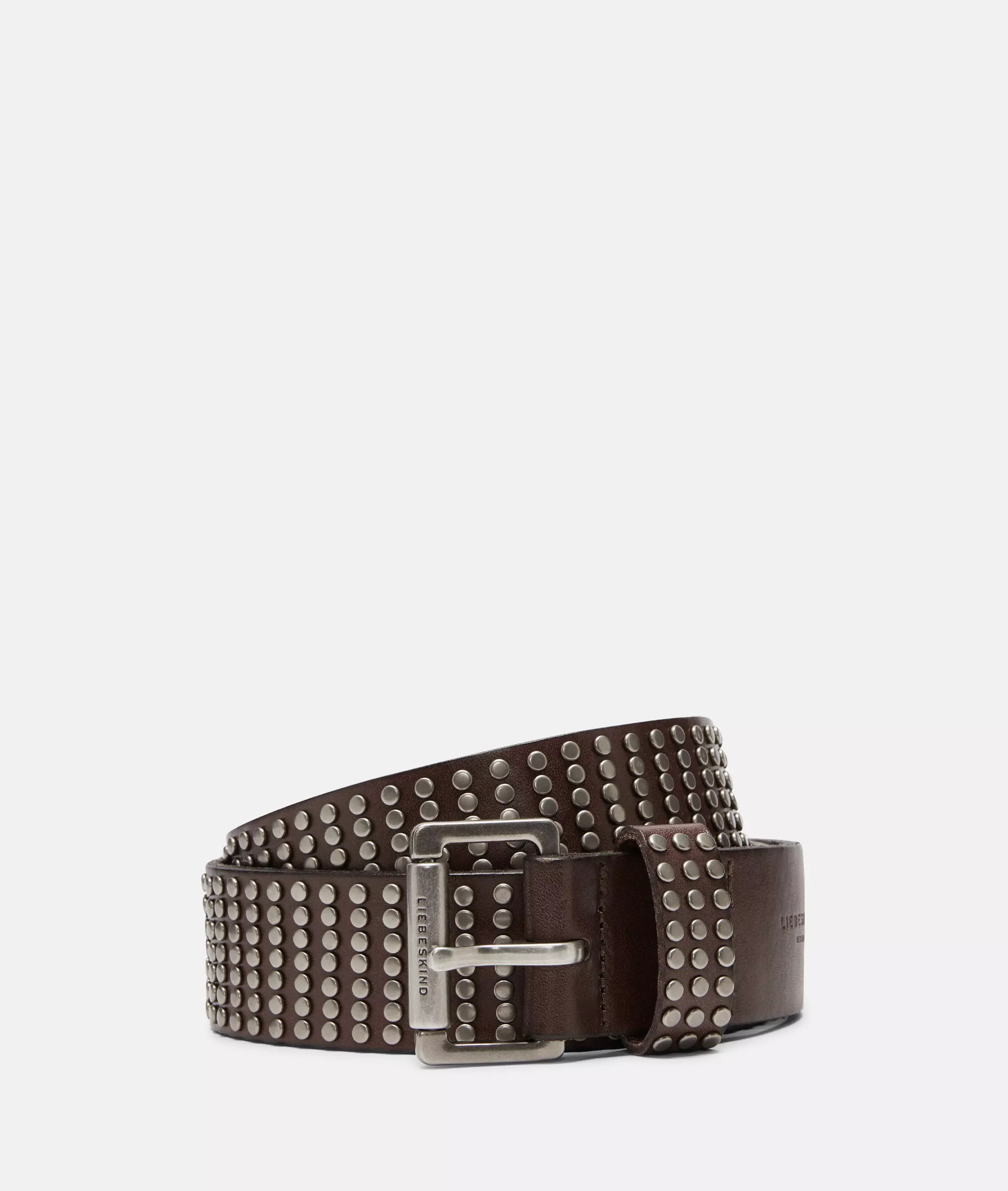 Belt Wide studded belt made from cowhide leather