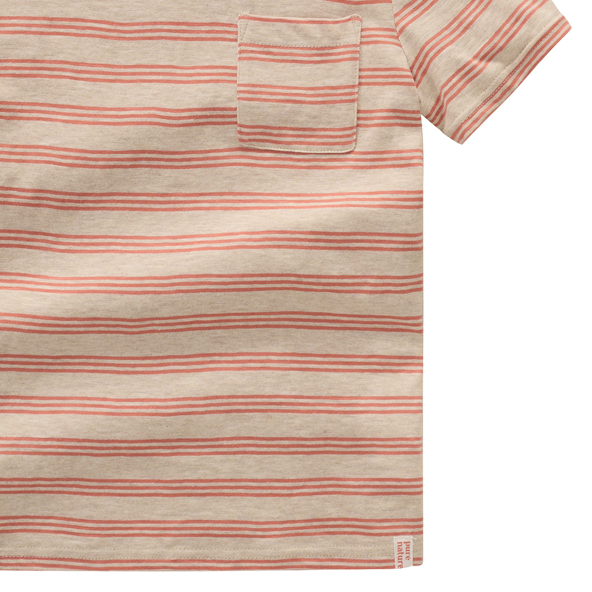 Topolino Pure Collection Jungen T-Shirt mit Streifen orange / beige