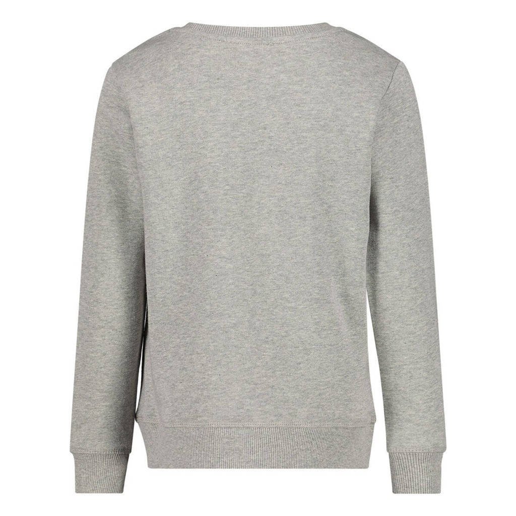 ESPRIT sweater met logo grijs melange