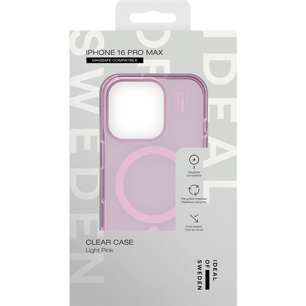 iPhone 16 Pro Max MagSafe Hardcase Hülle Clear Case Recycled (IDCLCMS-I2467P-512) - Light Pink