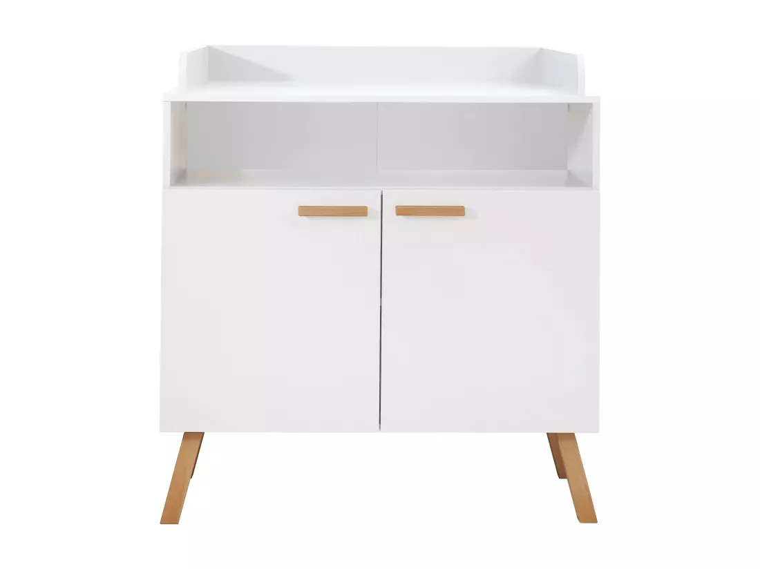 Armoire à langer - Mélaminé - Blanc - 96 - 105 - 78 cm