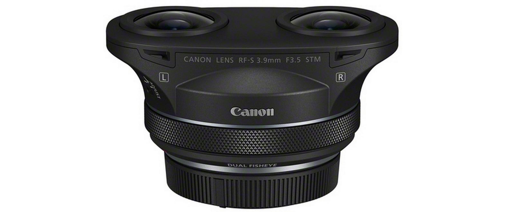 Festbrennweite RF 3.9mm F/3.5 STM Dual Fisheye – Canon RF<br>Duales Fischaugen-Objektiv