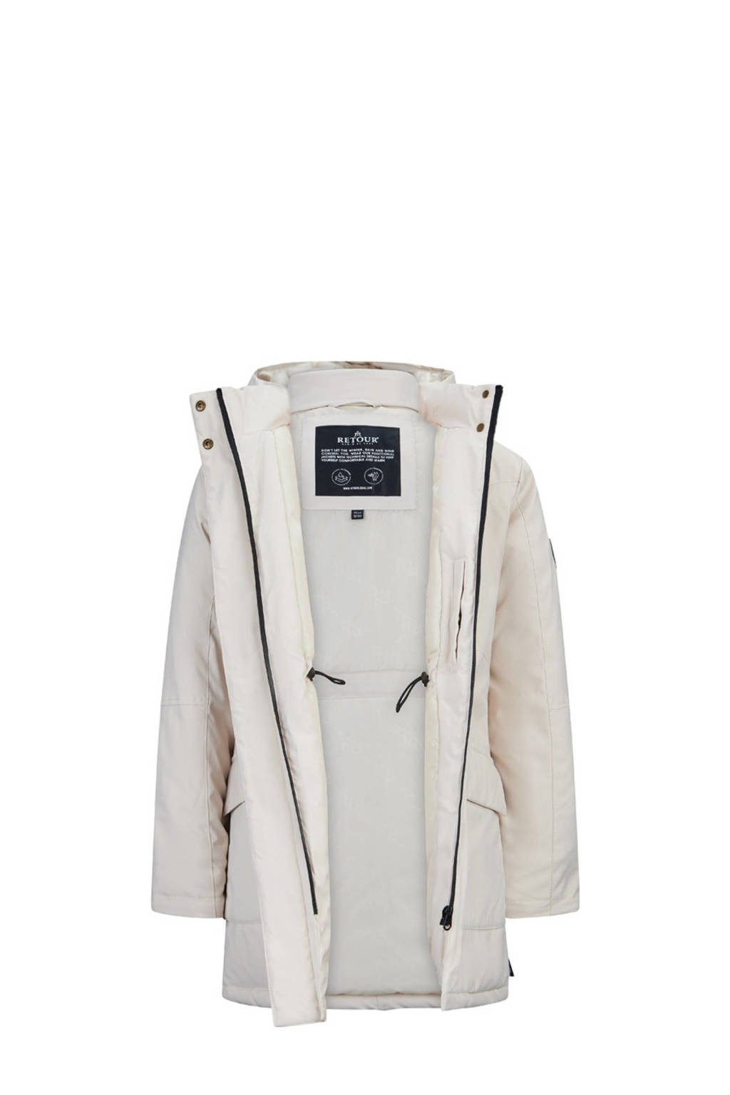 Retour Jeans gewatteerde winterjas Silke offwhite