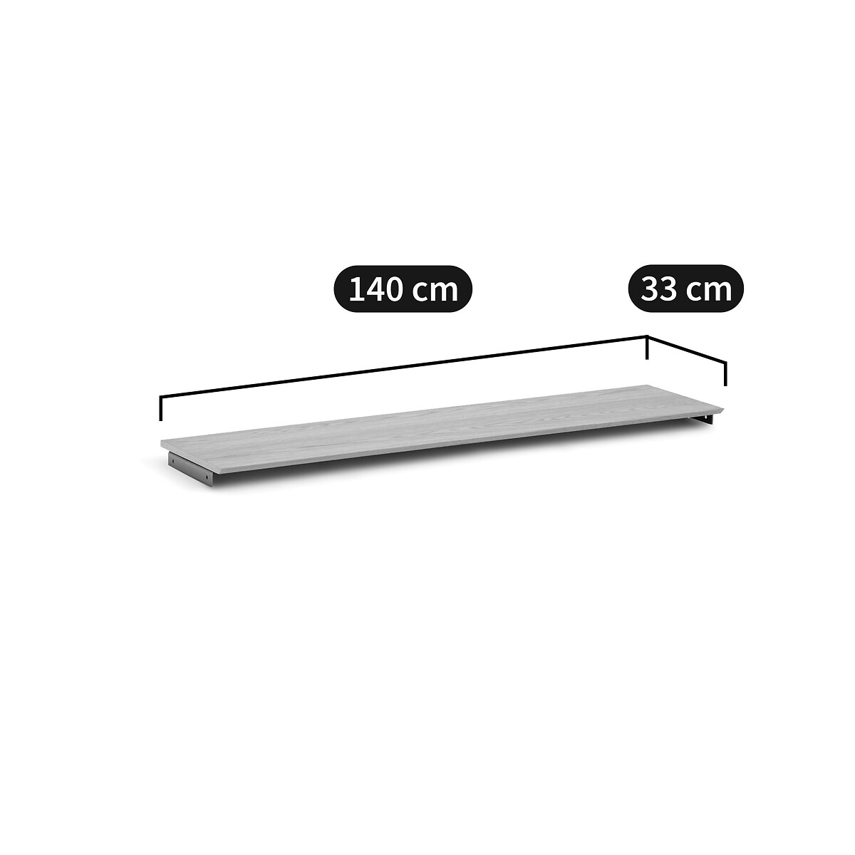 LA REDOUTE INTERIEURS<br>Prateleira de parede em folheado de carvalho 140 cm, Gipey