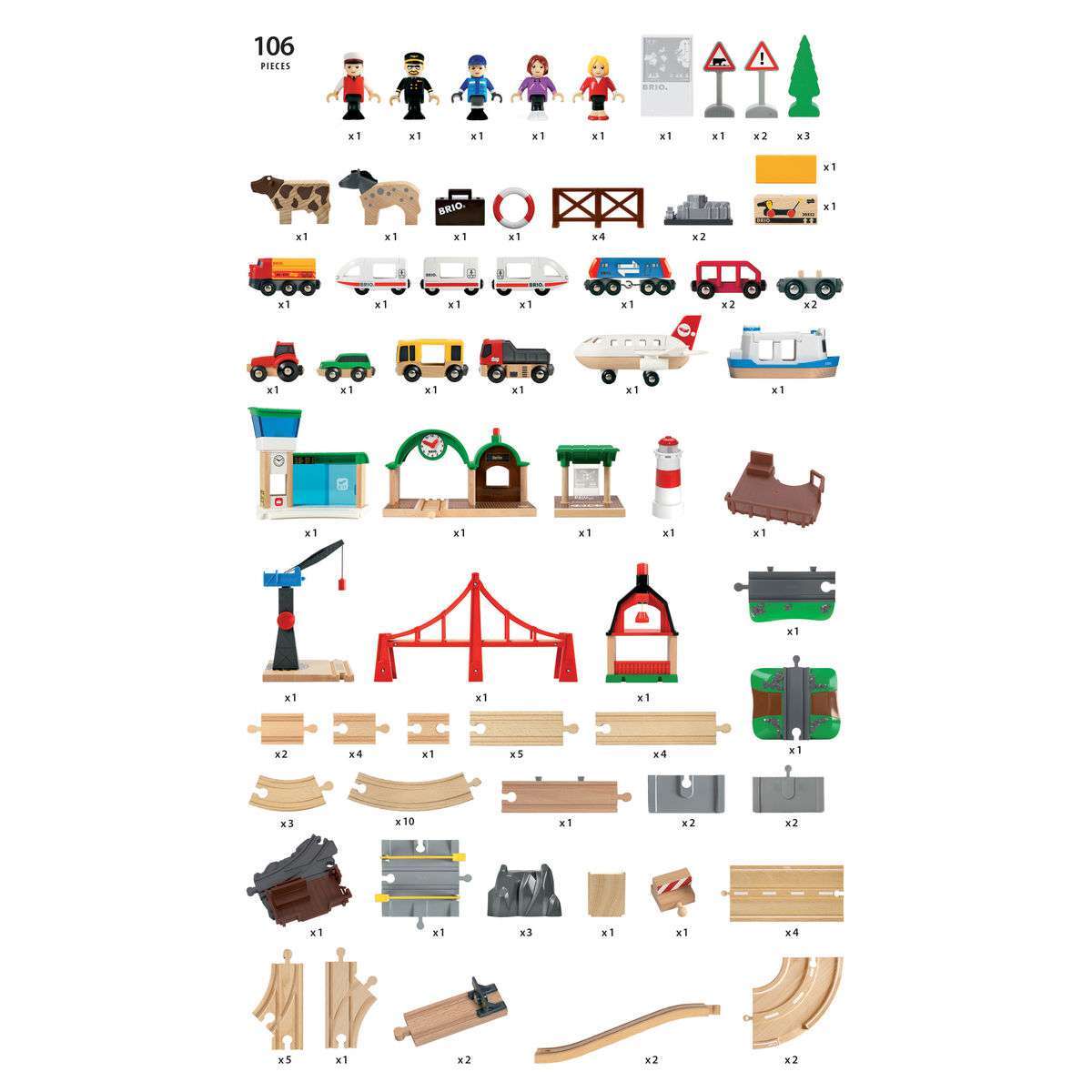 BRIO Spiel Großes Premium Set in Kunststoffboxen