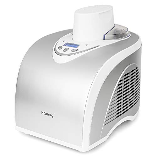 H.Koenig Sorbetière Turbine à Glace Professionnelle HF180, Machine à Glace Electrique 1L, 135 W, Réfrigérante & Maintien du Froid   Sorbet et Crème Glacée : Cuisine et Maison