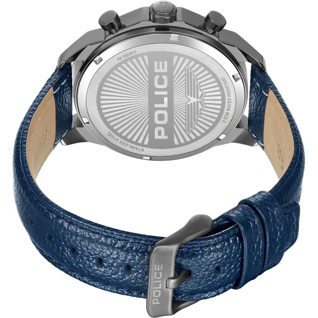 Police Reactor Day-Date Blau / Grau