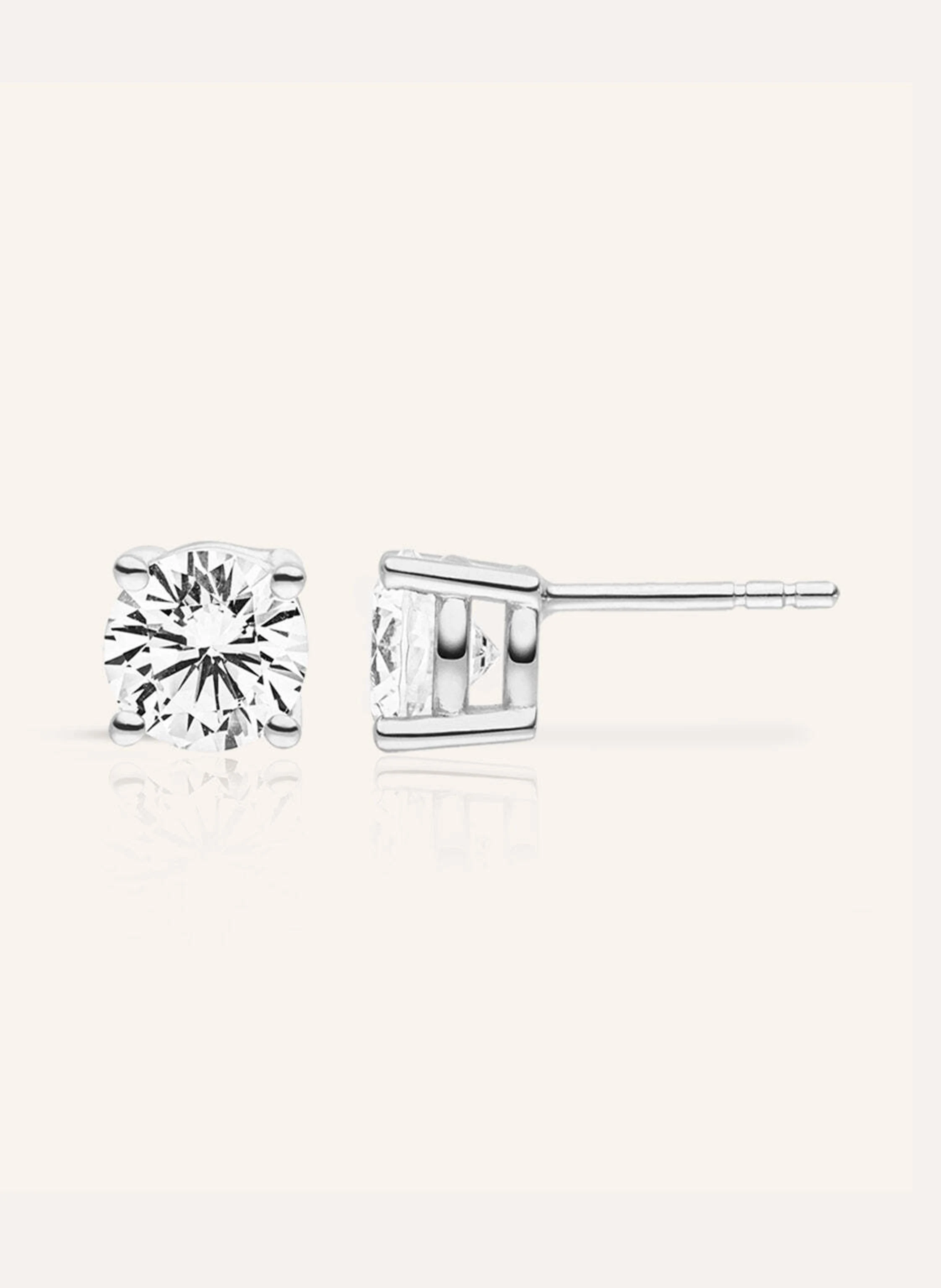 VEYNOU Ohrstecker ELLA aus 14 Karat Weißgold und 0,72ct. lab-grown Diamanten