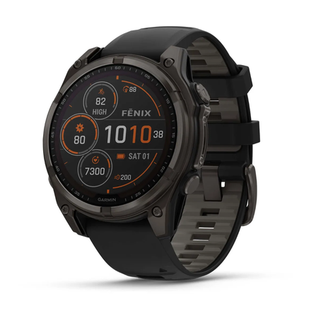 FENIX 8 SOLAR SAPPHIRE Multisportuhr  carbongrau  47mm Sapphire, 22mm Armband