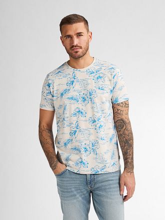 Petrol T-Shirt Crestview Print Blauw M-1050-TSR623-0112 kopen