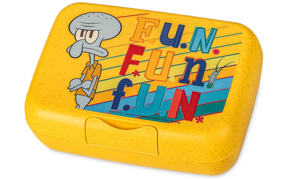 Lunchbox CANDY L SQUIDWARD honey yellowKinder-Brotdose mit Trennschale