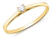 Verlovingsring in 14k goud met Diamant