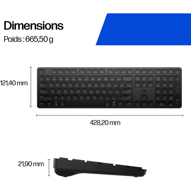 HP Clavier hybride multi-appareil 495K