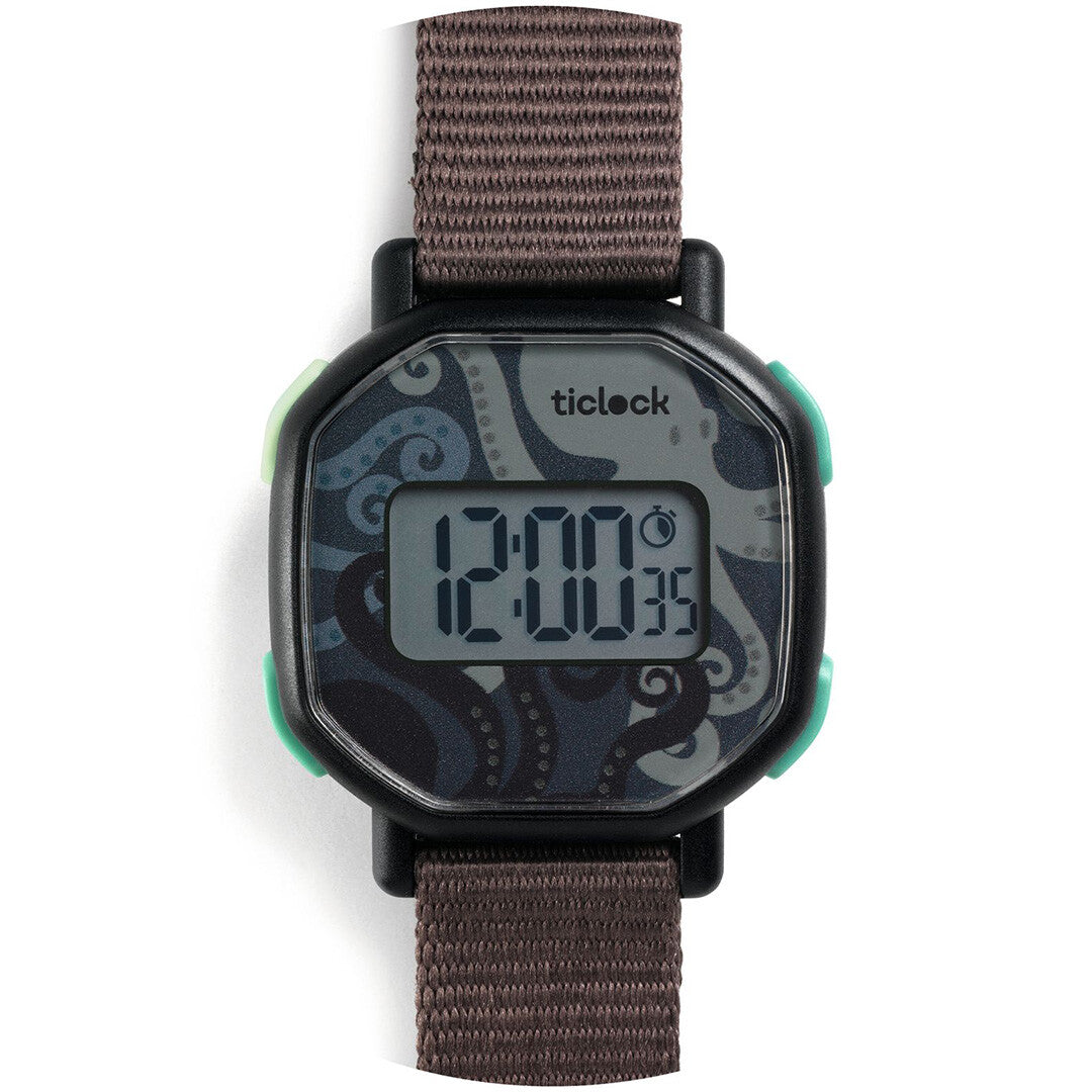 Djeco digitaal kinderhorloge black octopus
