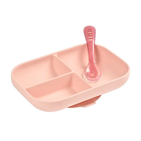 Set repas silicone    Rose        de               Béaba