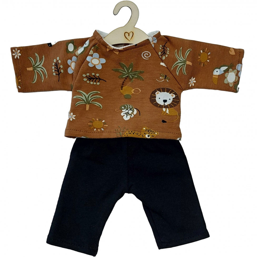 Hollie poppenkleding broek en shirt - safari