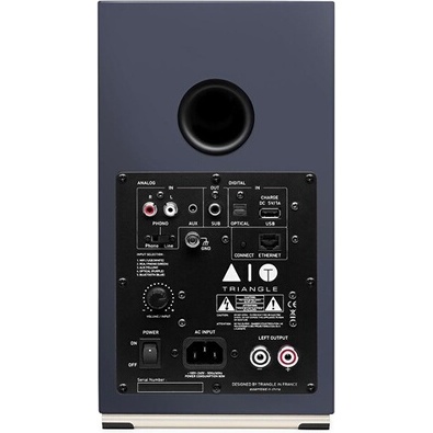 Enceinte connectée Hifi Triangle AIO TWIN Bleu Abysse vendues à la paire