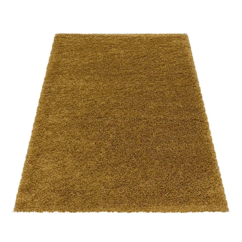 Monaco Soft Shaggy Hoogpolig Vloerkleed Goud - 240x340 CM