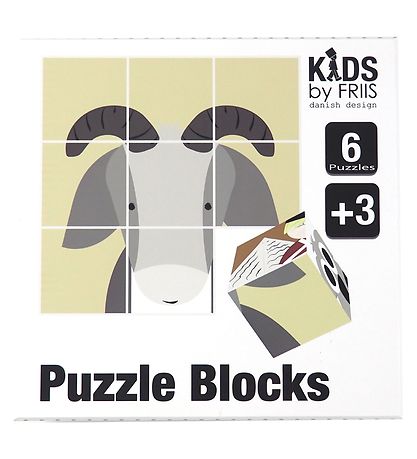 Kids by Friis Klötze m. Puzzlespiel - 9 Klötze - Abenteuer